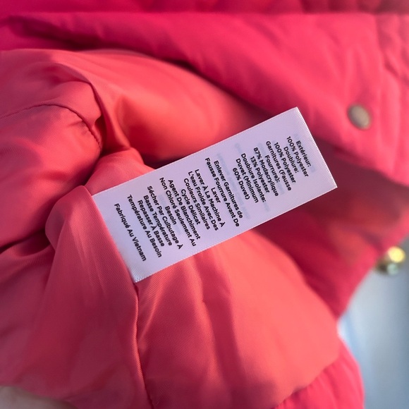 Faux Fur Collar Pink Down Puffer Vest - Picture 6 of 10